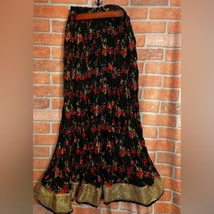 Black Floral Soch Skirt